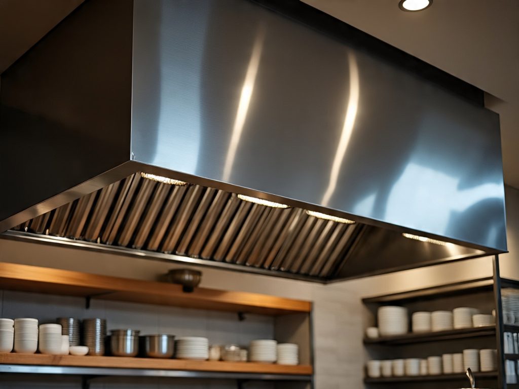 Restaurant kitchen exhaust air vent installed by professionals